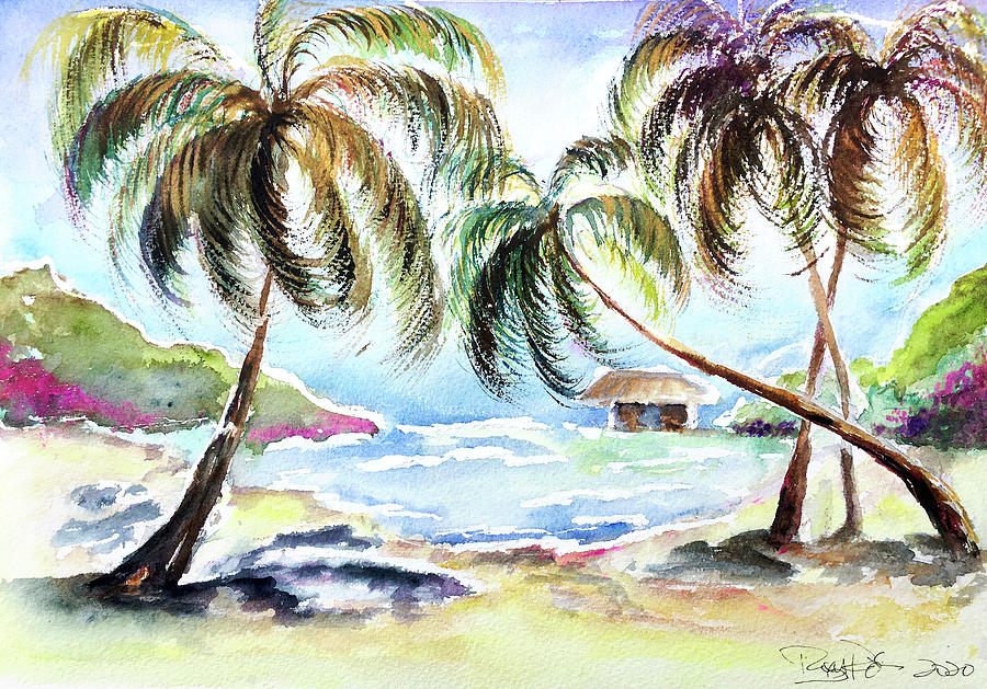 Hawaii Awaits Painting by Roxy Rich