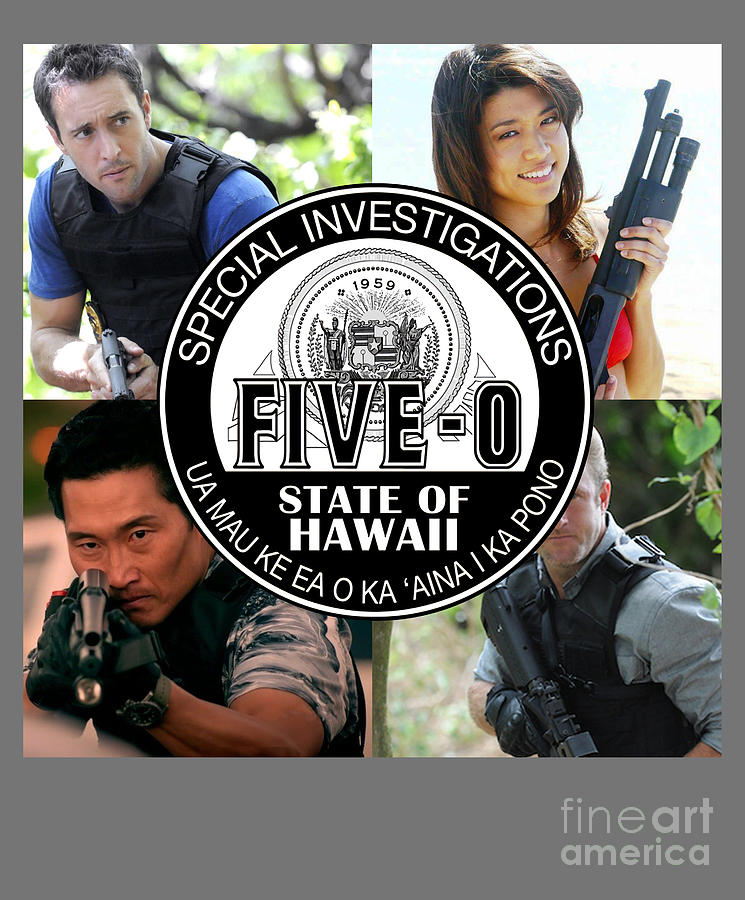 Hawaii Five 0 State Of Hawaii Police Logo Classic Digital Art by Lan ...