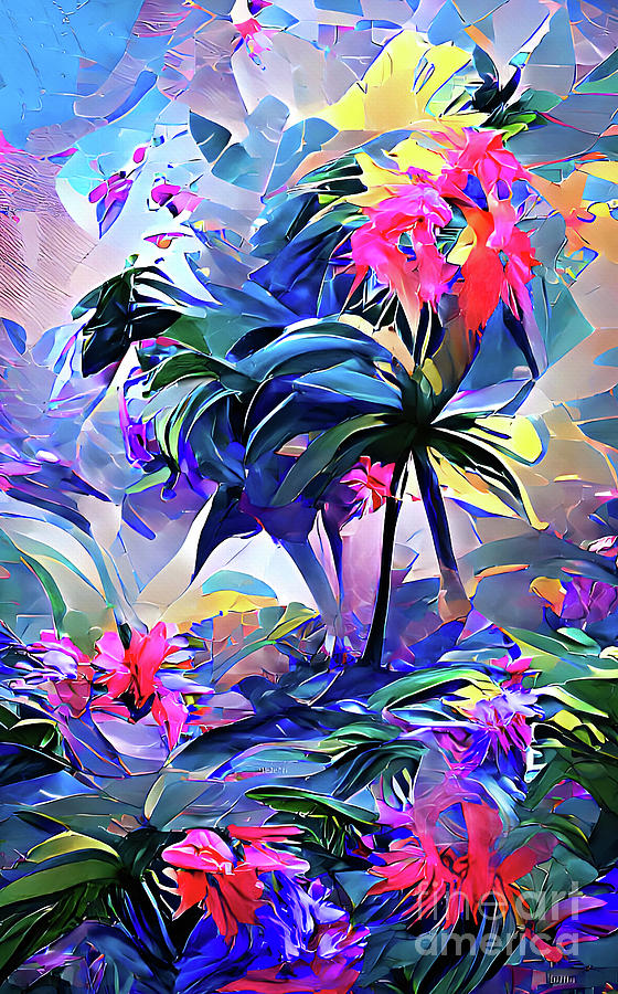 Hawaii   flora  1 Digital Art by Elaine Manley