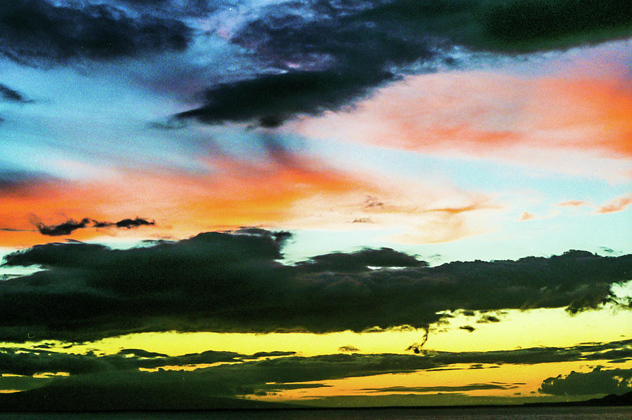 Hawaii Muli Colored Sunset Photograph by Gordon Sarti