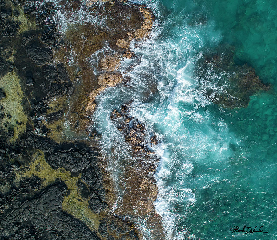 Beach Photograph - Hawaii Shoreline from Above by Mark Dahmke