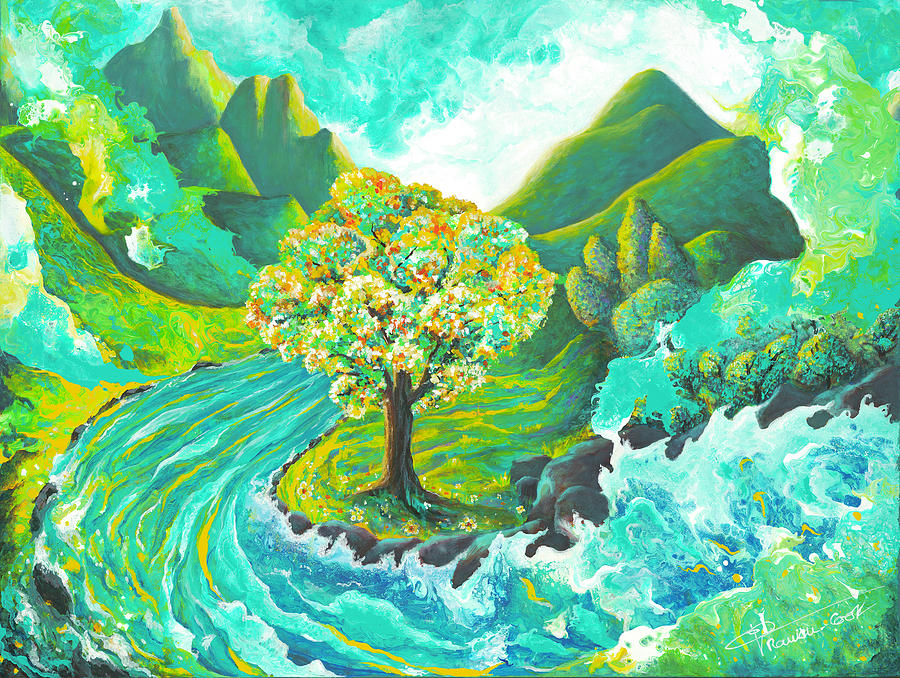 Hawaii Spirit Painting by Valerie Graniou-Cook