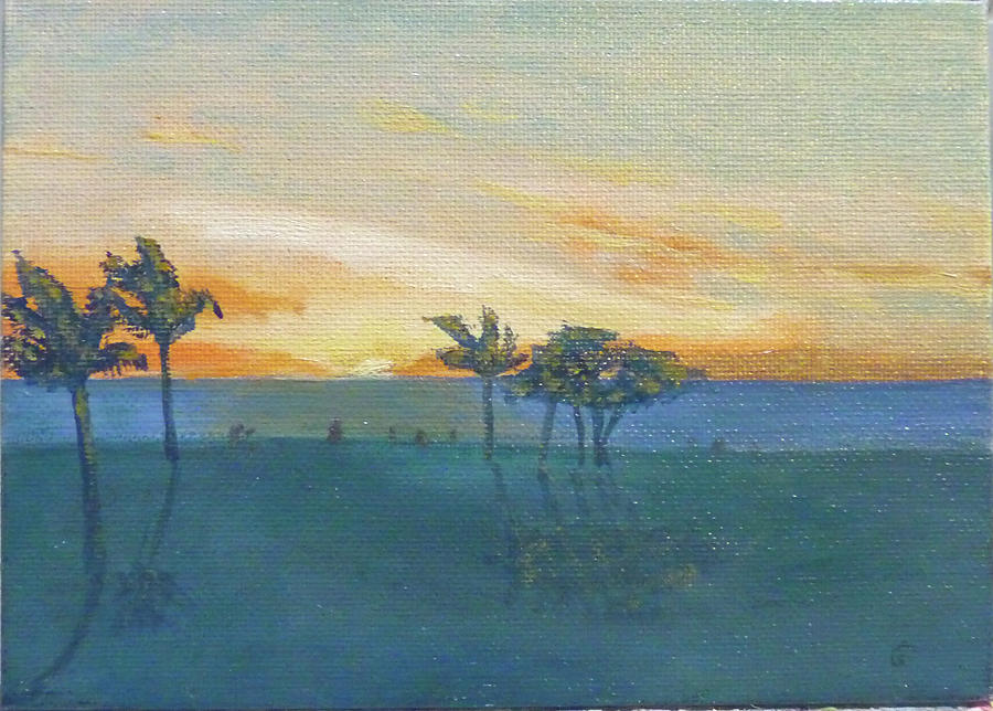 Hawaii Sunsetr Painting by Stan Chraminski