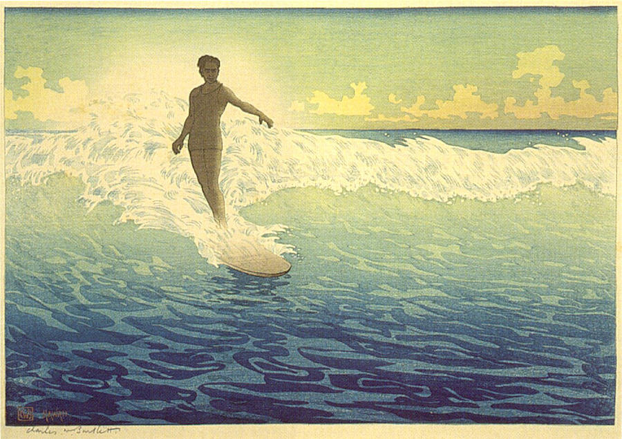 Hawaii, The Surf Rider Painting by Charles William Bartlett Hawaii, The Surf Rider Painting by Charles William Bartlett