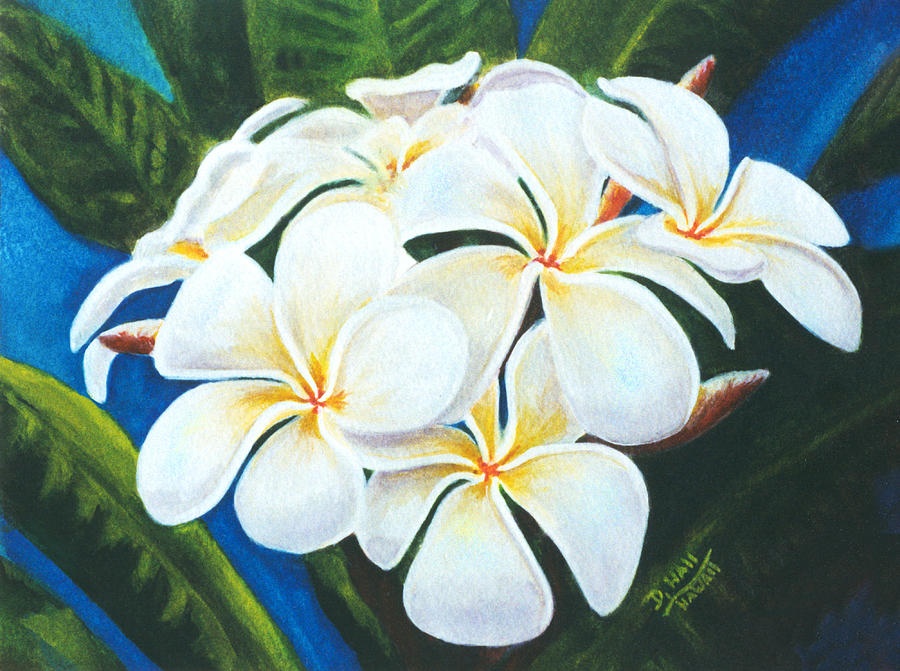 Hawaii Tropical Plumeria #158 Painting by Donald K Hall - Fine Art America