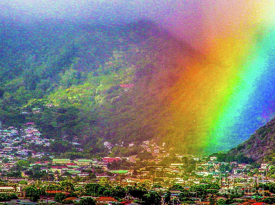 Honolulu Photograph - Hawaiian Valley Rainbow by D Davila