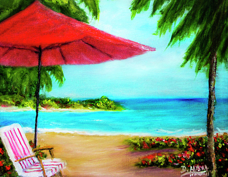 Hawaiian Beach Wave Art Print Painting 441 Painting By Donald K Hall Fine Art America