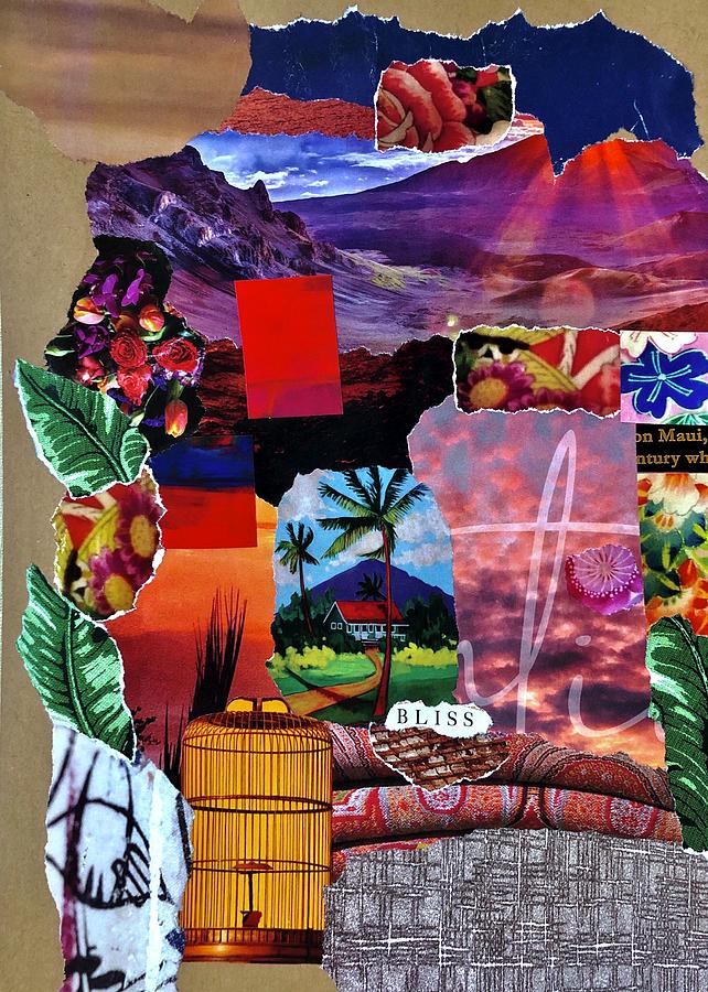 Hawaiian Bliss Collage Mixed Media by Kirsten Giving