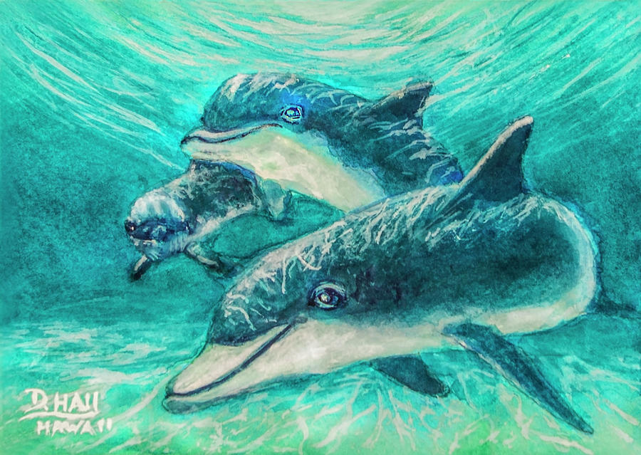 Hawaiian Dolphins #478 Painting