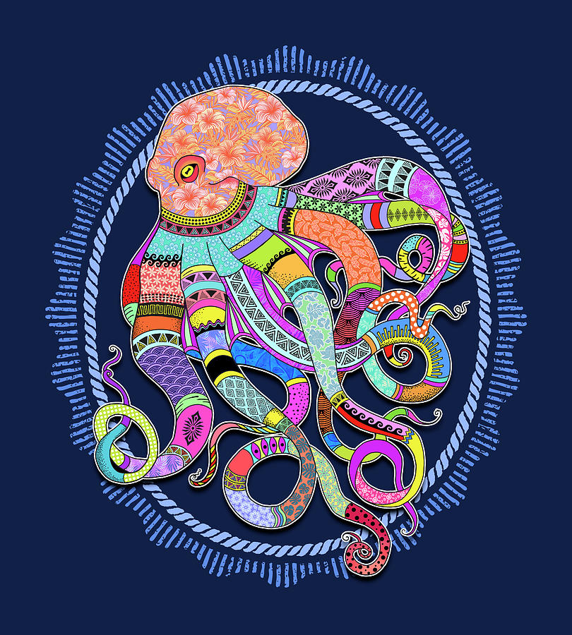 Hawaiian Electric Octopus Digital Art by Tammy Wetzel