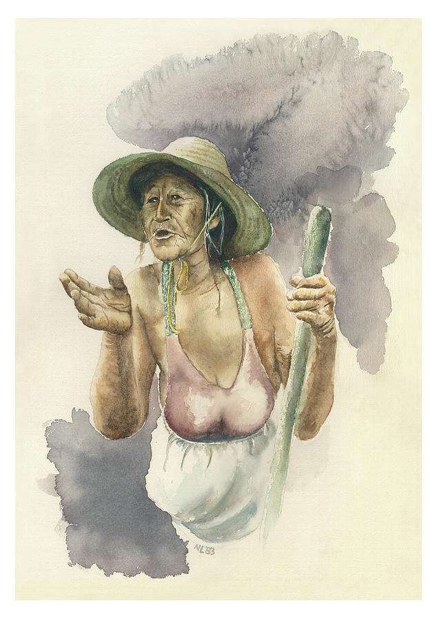 Hawaiian Farmer Painting by Norb Lisinski
