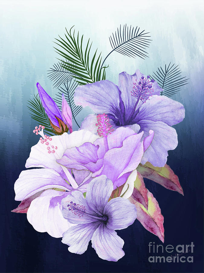 Hawaiian Hibiscus Garden Digital Art by J Marielle