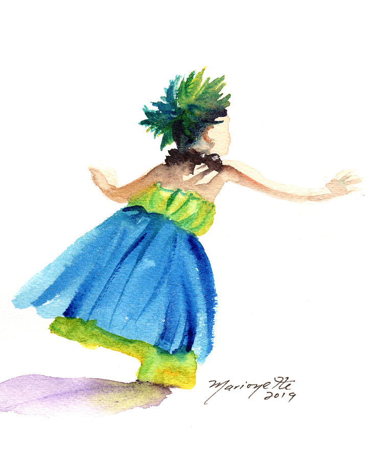 Hawaiian Hula Dancer 13 Painting by Marionette Taboniar