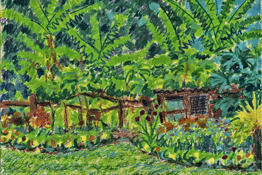 Hawaiian Landscape 1 Pastel by Gordon Punt
