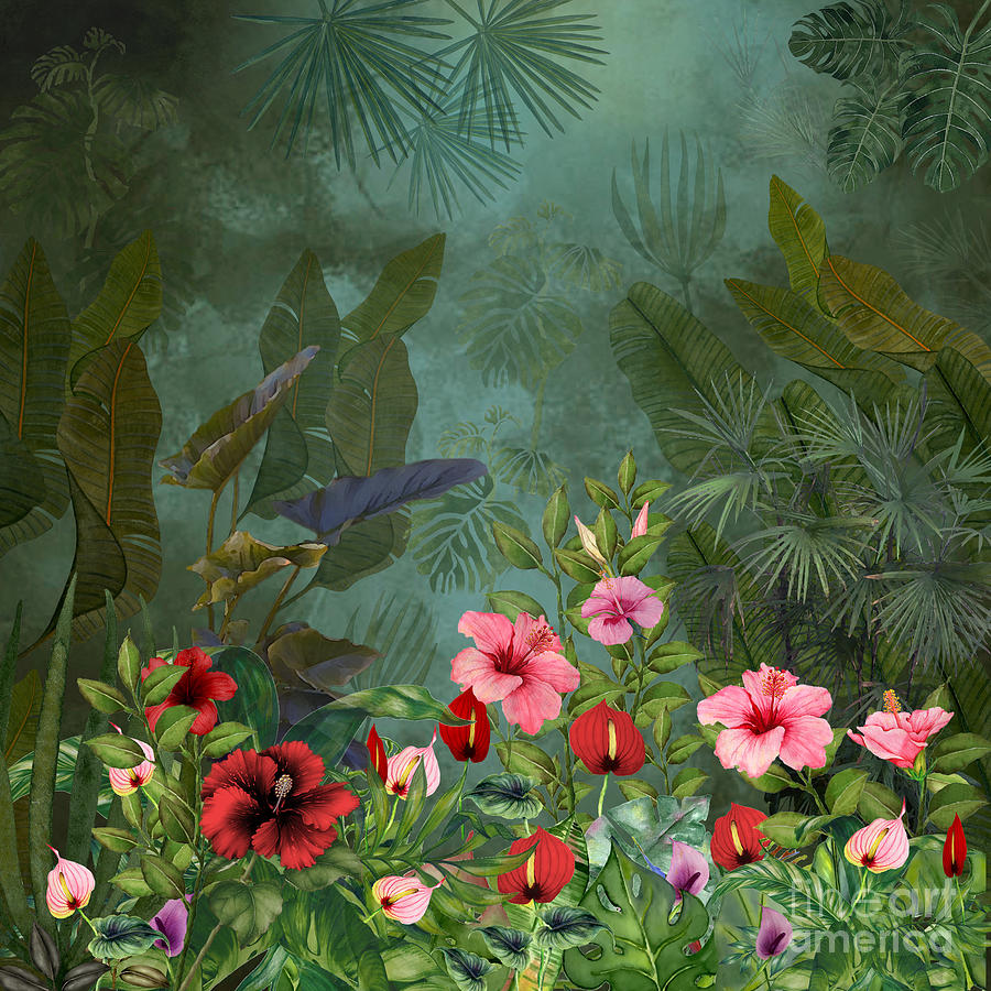 Hawaiian Magical Rain Forest Digital Art by J Marielle