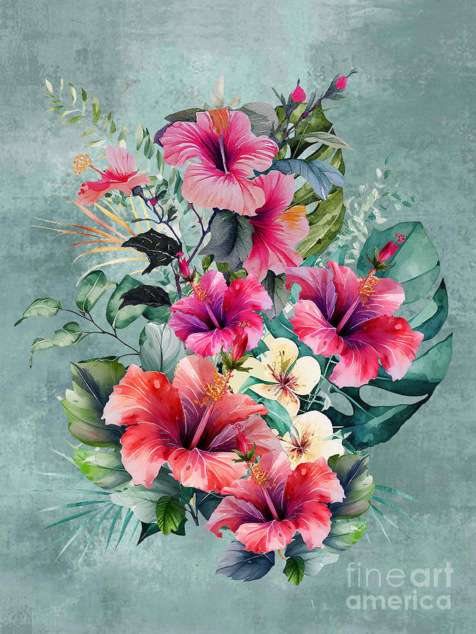 Hawaiian Nahi Hibiscus Digital Art by J Marielle