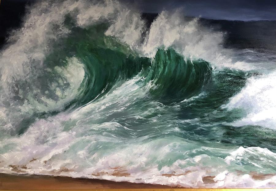 Hawaiian ocean wave #2 Painting by Milan Melicharek - Fine Art America