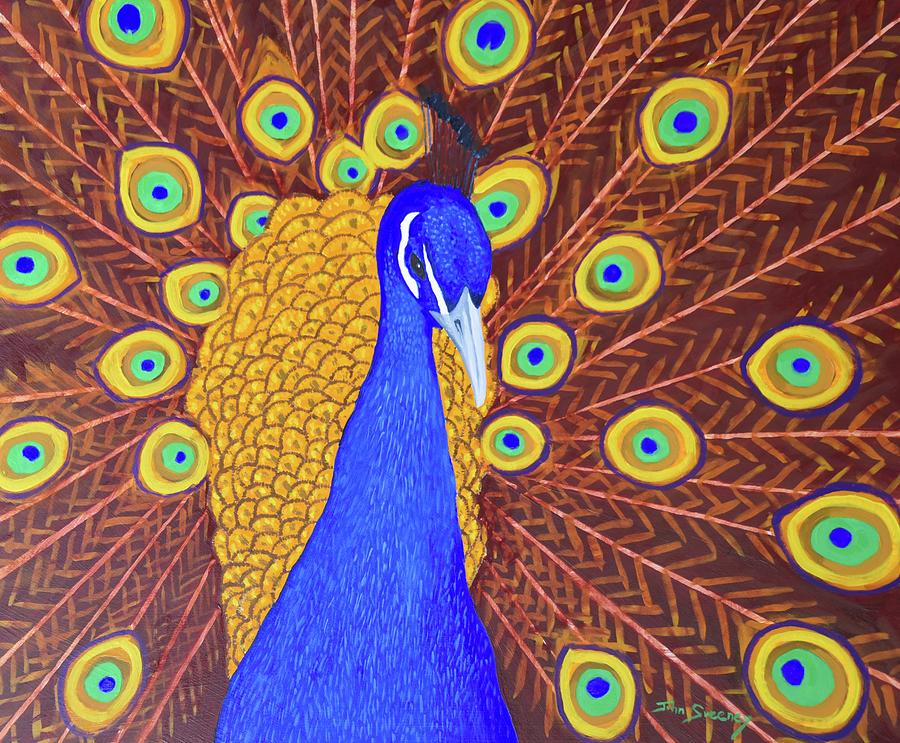 Hawaiian Peacock Painting by John Sweeney