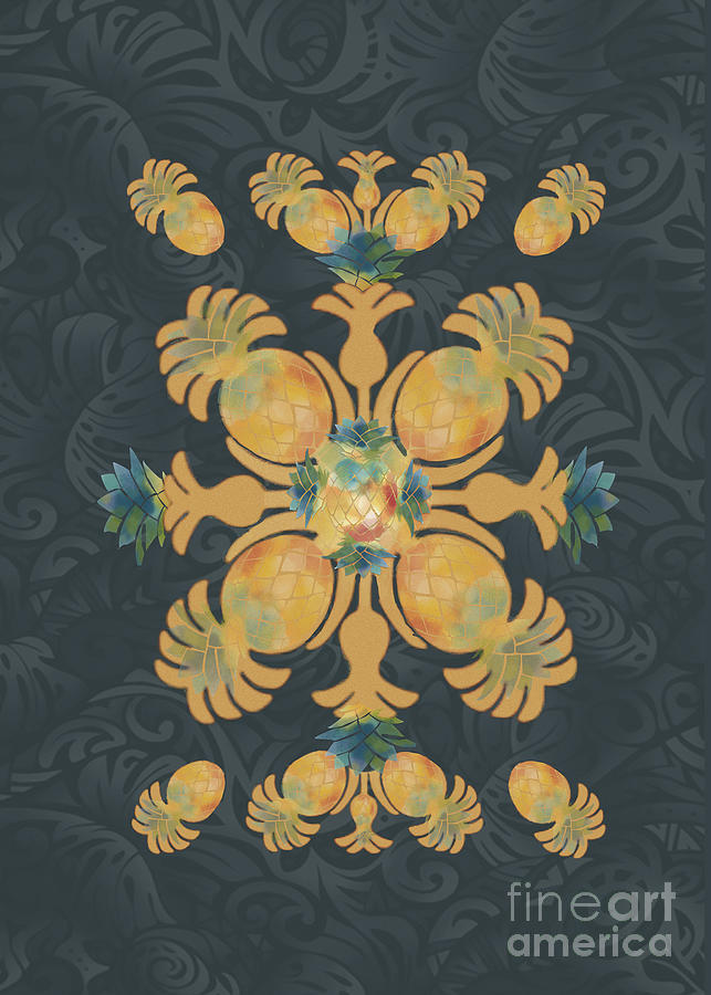 Hawaiian Quilt Series 2 Pineapple Digital Art by J Marielle