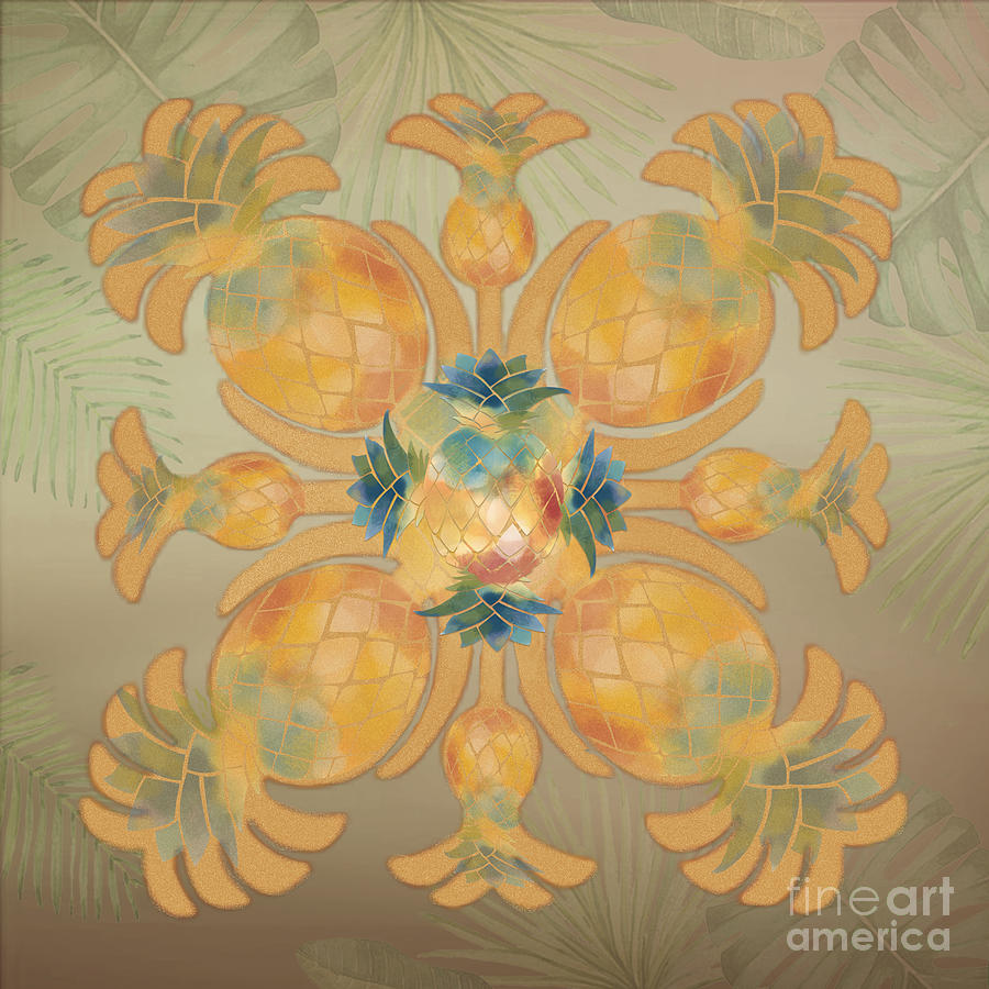 Hawaiian Quilt Series Pineapple Digital Art by J Marielle