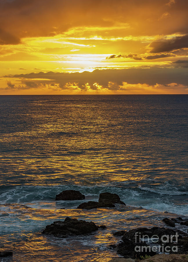 Sunset Photograph - Hawaiian Sunset 5.1957 by Stephen Parker