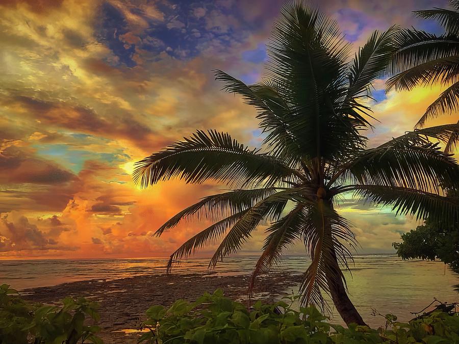 Sunset Mixed Media - Hawaiian Sunset by Christina Ford