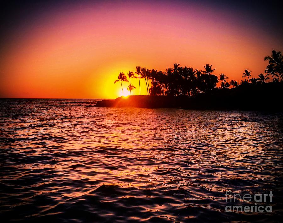 Hawaiian Sunset During A Luau Photograph