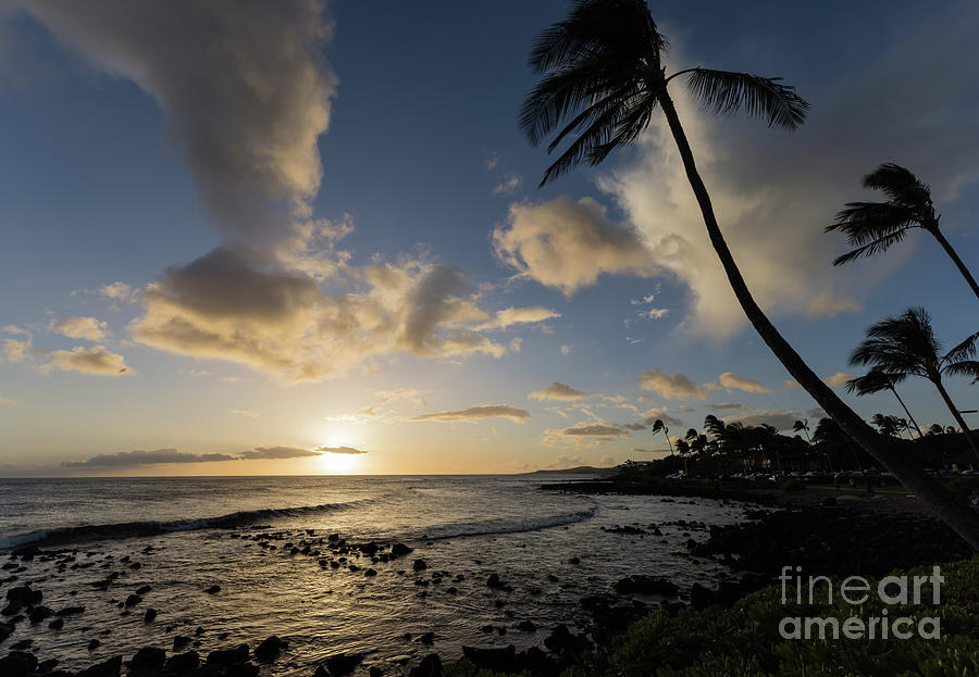 Sunset Photograph - Hawaiian Sunset by Eva Lechner