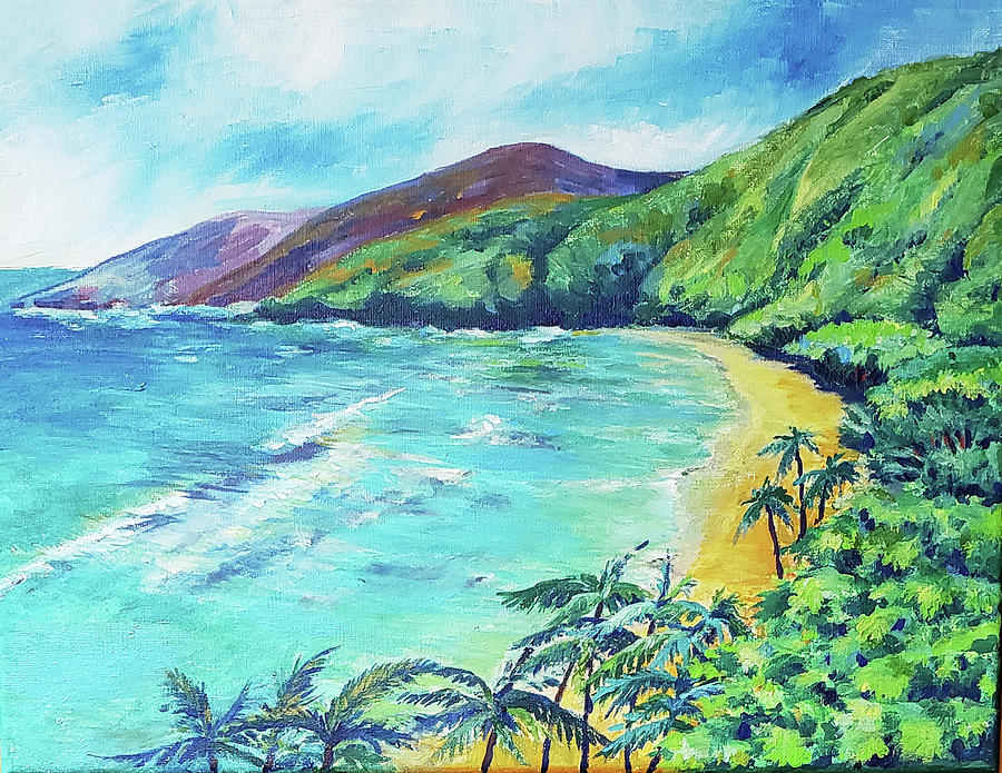 Hawaiian turquoise Painting by Svetlana Nassyrov