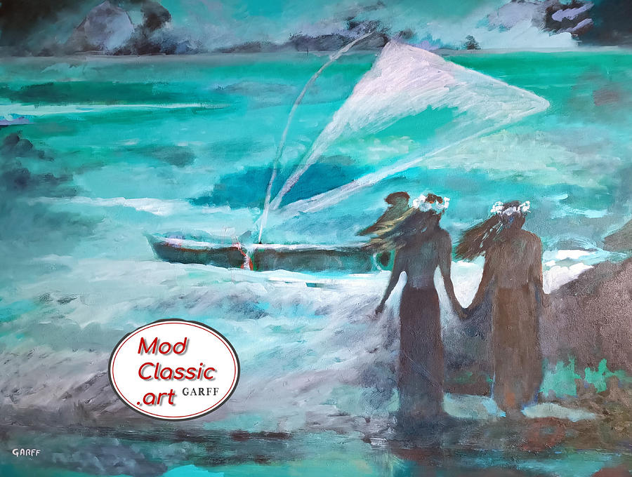 Hawaiian Wind ModClassic Art Painting by Enrico Garff