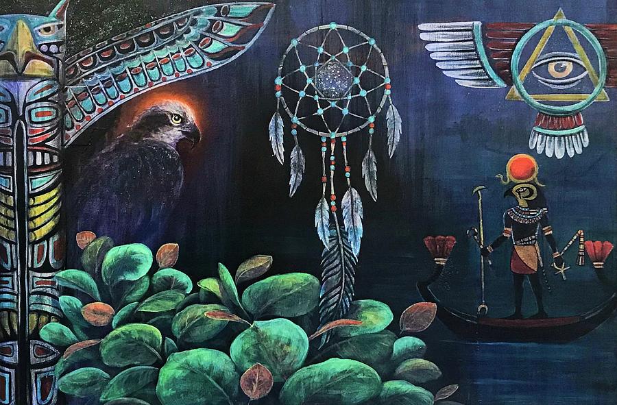 Hawk Magic Painting by Ashley Kujan