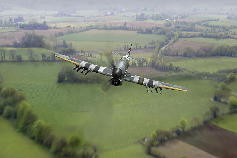Hawker Typhoon over Normandy Photograph by Gary Eason