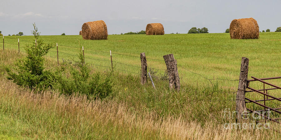 Hay Bales, Kansas Photograph by Garry McMichael