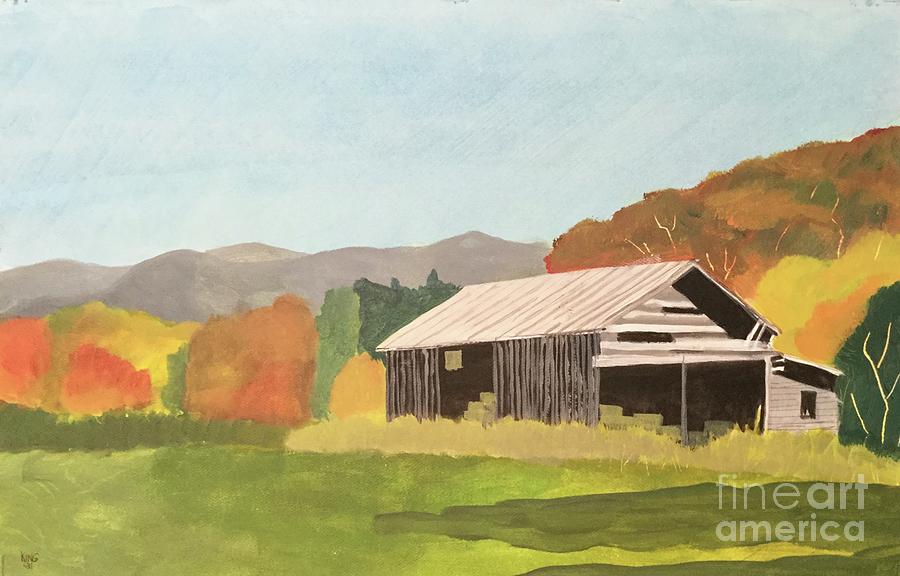 Hay Barn In The Great Smoky Mountains North Carolina Painting