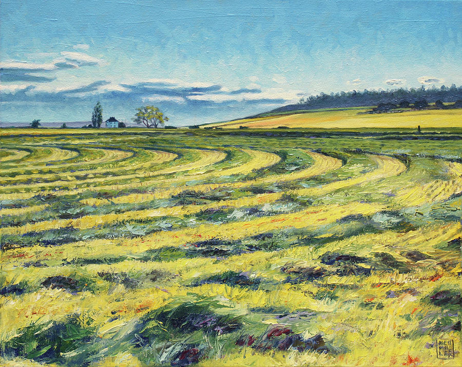 Hay Season Painting by Stacey Neumiller