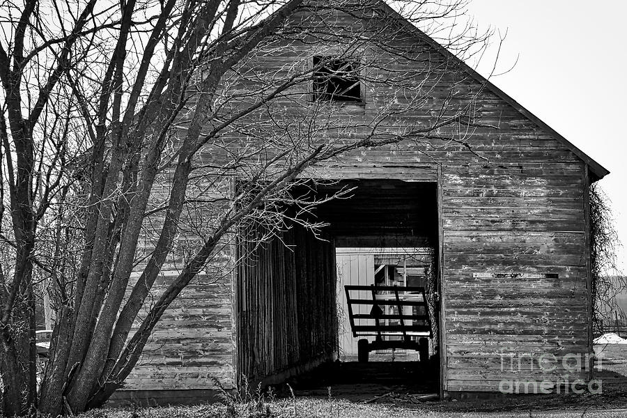 Barn Photograph - Hay Wagon In Barn by Kirt Tisdale