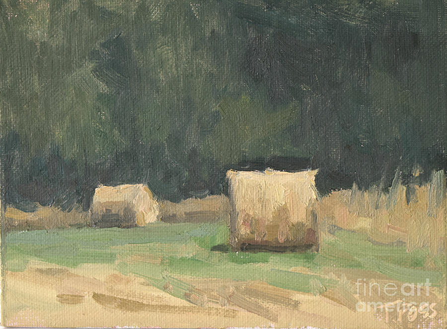Impressionism Painting - Haybale Portrait by Tiffany Foss Impressionism Painting - Haybale Portrait by Tiffany Foss
