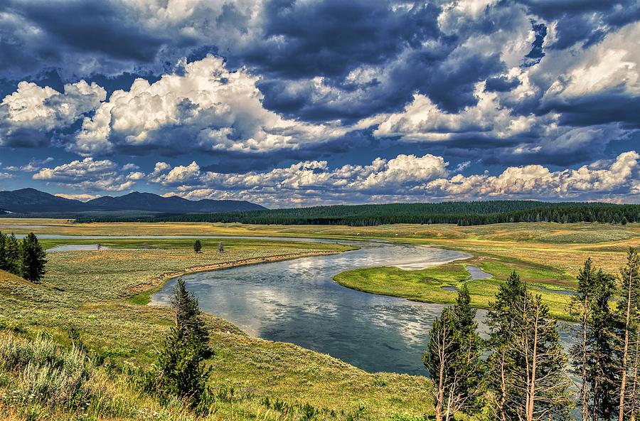 Hayden Valley and the Yellowstone River Photograph by NPS Jacob W Frank