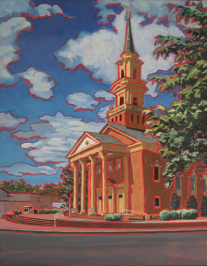Hayes Barton Baptist Church Painting by Tommy Midyette