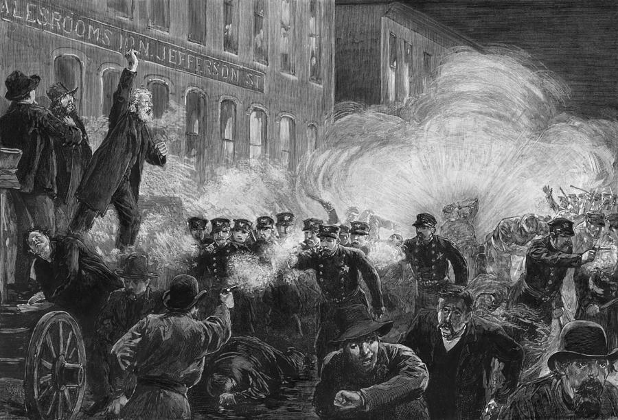 Haymarket Riot Engraving - 1886 Drawing by War Is Hell Store - Fine Art ...