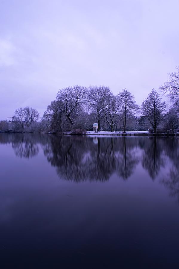 Winter Photograph - Hayns Park Pavillion by Moritz Wellner