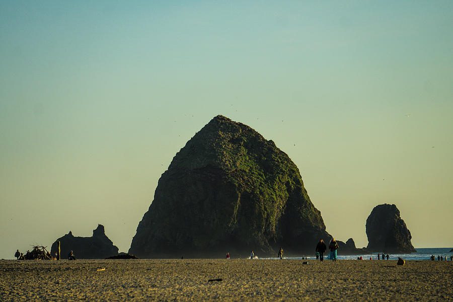Haystack Rock at Sunset Photograph by Peggy McCormick - Fine Art America