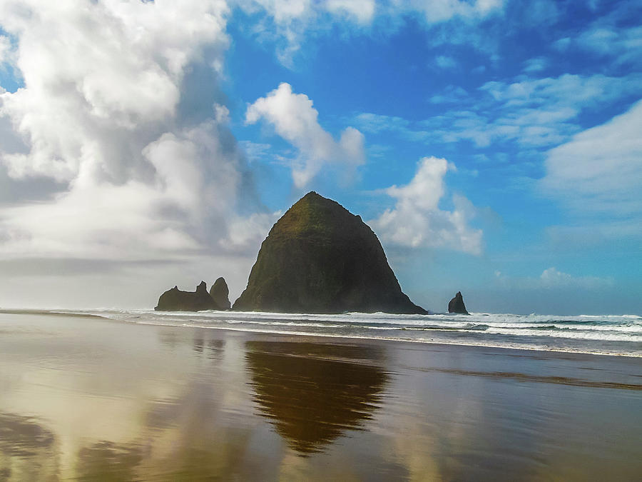 Haystack rock Photograph by Noelle Logan