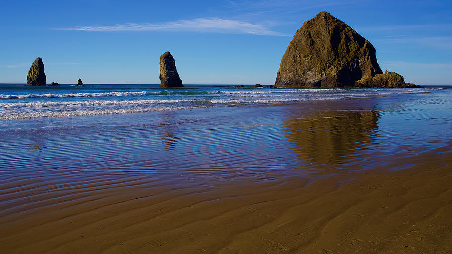 Haystack Rock Panoramic Photograph by Todd Kreuter