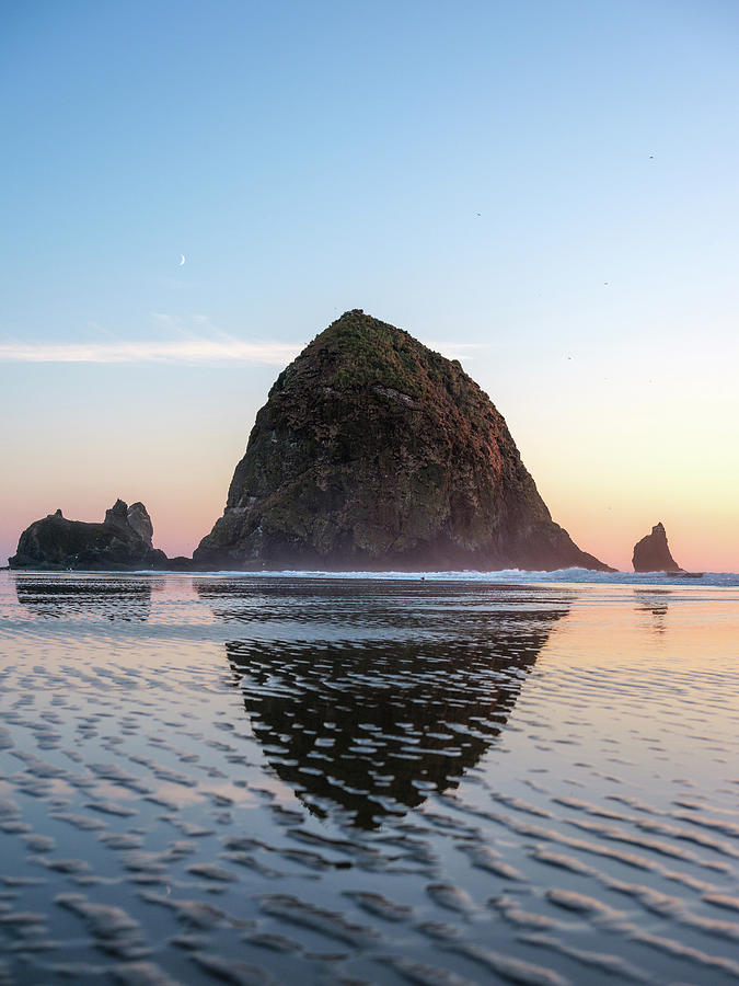 Cannon Beach Photograph - Haystack Rock Sunset At Cannon Beach by Doug Ash