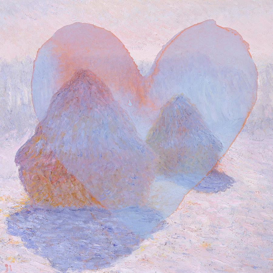 Haystacks And Hearts Digital Art By Diane Hocker Fine Art America   Haystacks And Hearts Diane Hocker 