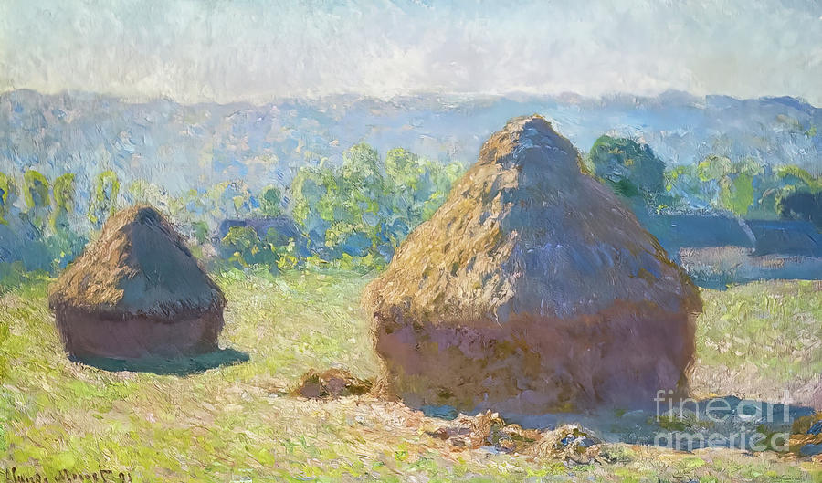Haystacks, End of Summer by Claude Monet 1891 Painting by Claude Monet