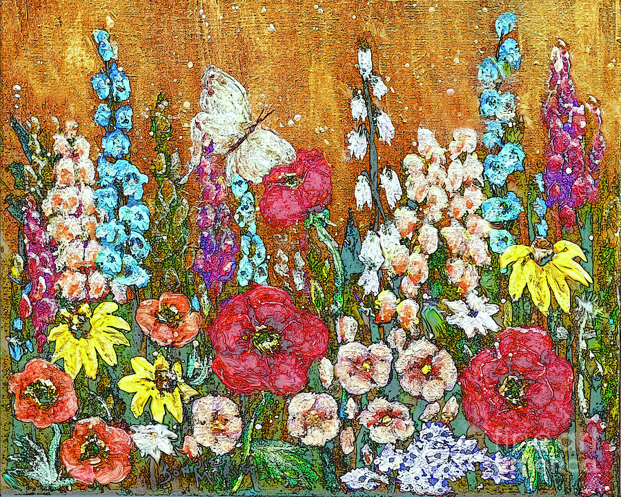 Haytees Impressionic Flowers Painting by Bonnie Marie