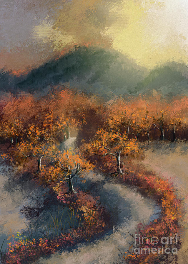 Hazy Autumnal Eve Digital Art by Lois Bryan