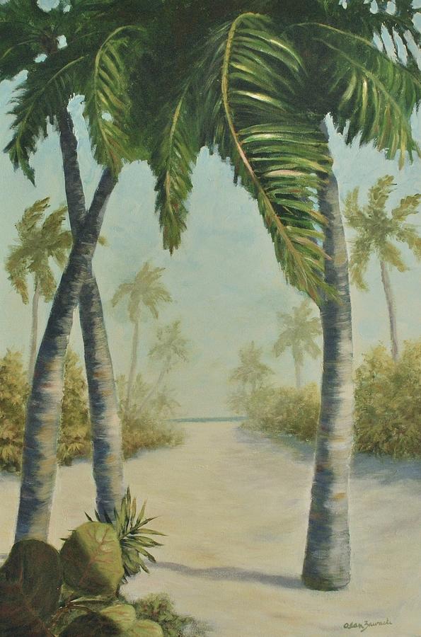 Hazy Beach Day Painting by Alan Zawacki